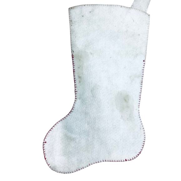 Vintage Christmas Stocking Felt Applique - Picture 5 of 5